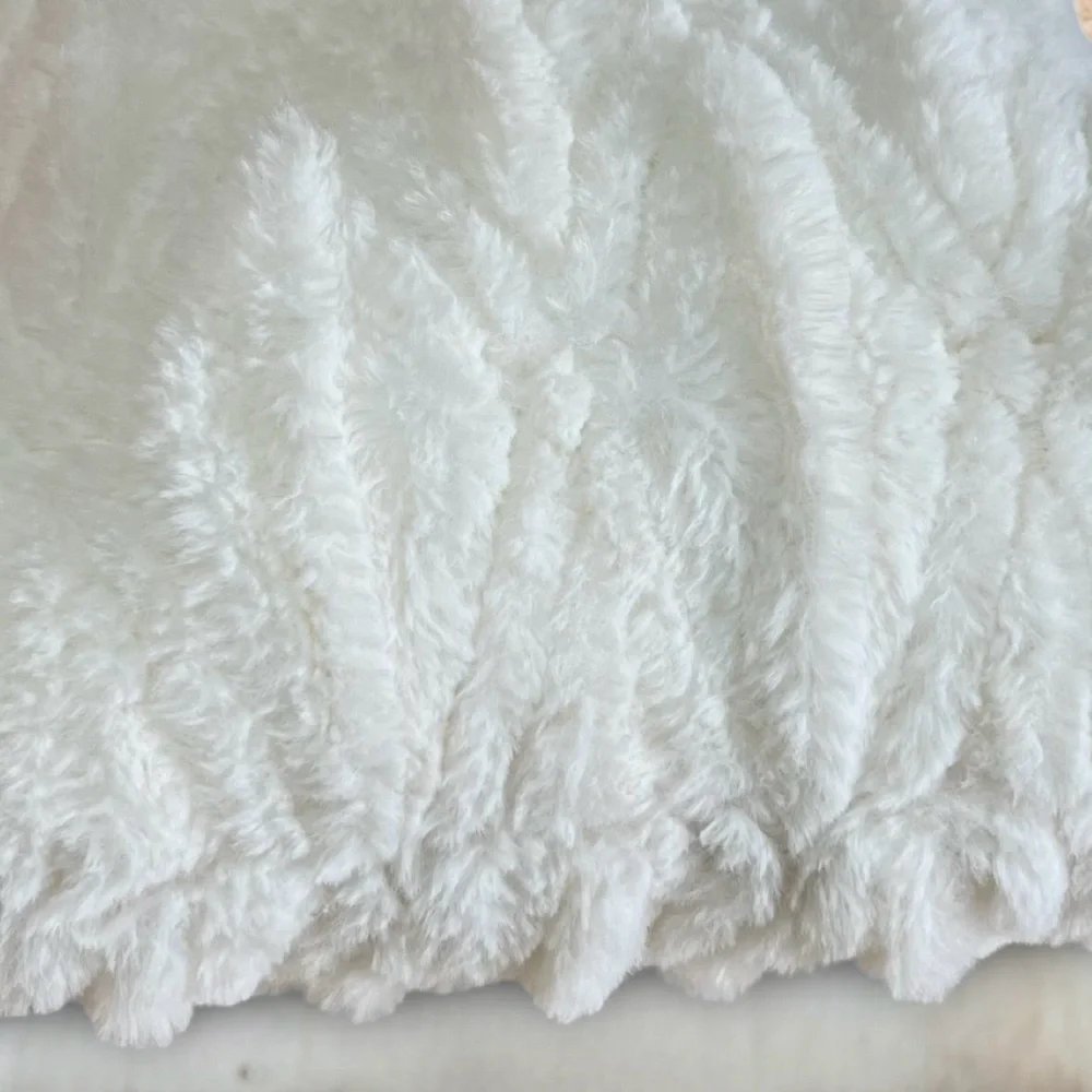 Luxurious White Faux Fur Pillow